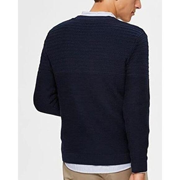 Selected Homme NWT Crew Neck w Noos Sweater Navy Blazer XL - Picture 2 of 6